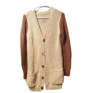 Burton Womens Long Wool Blend Cardigan Sweater